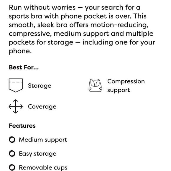 Brooks Run Drive 3 Pocket Sports Bra - Picture 5 of 9